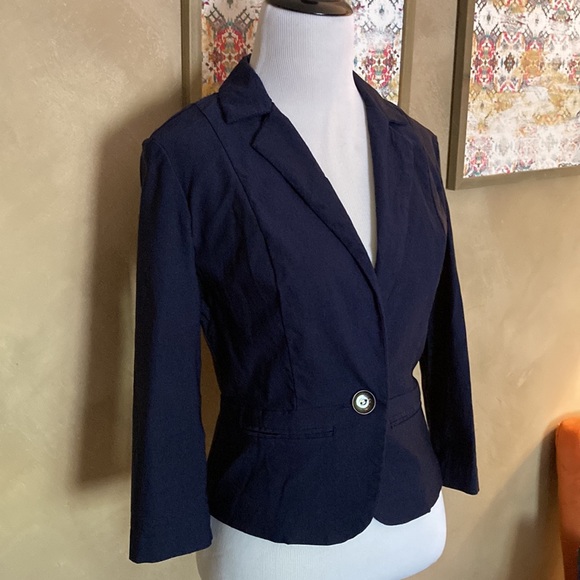 by & by Jackets & Blazers - Navy medium blazer with Lacy back
